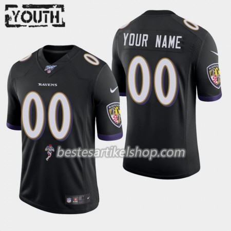 Kinder Baltimore Ravens Trikot Nike Schwarz 100th - Personalisiert